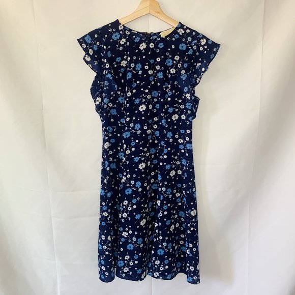 Michael by Michael Kors Blue Floral Dress Size S - Picture 2 of 7
